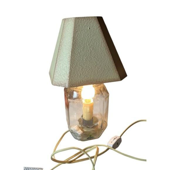 Vintage Decorative Jar Lamp July 4th Land of the Free Electric Resin Shade 9" - Picture 3 of 3